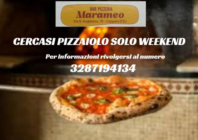 Cercasi pizzaiolo solo per weekend