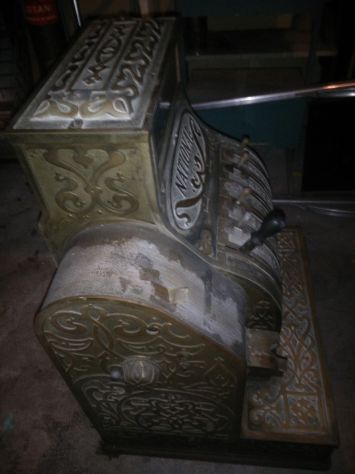 Rarissimo Registratore di cassa National in ottone, da collezione - Foto 8