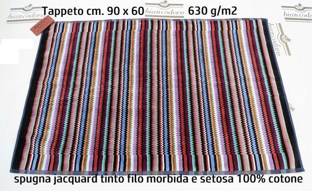 Tappeti Missoni cm. 90 x 60 cotone , double face . - Foto 8
