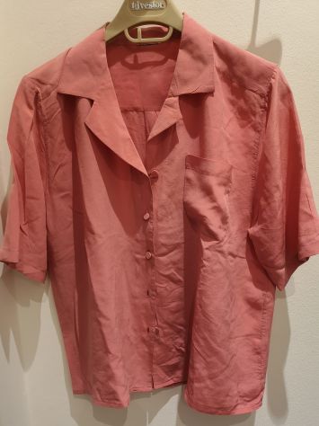 camicia in seta rosa antico
