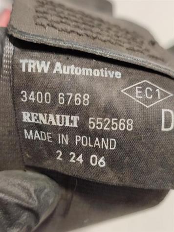 CINTURA DI SICUREZZA POSTERIORE DX RENAULT Clio Serie 34006768 33055457B K9K (0408) - Foto 3