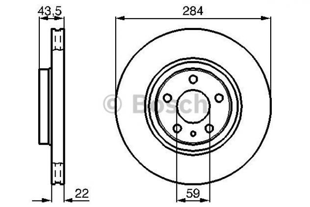 Disco Freno Bosch 0986478521 Per Alfa, Fiat, Opel