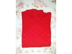 Maglione rosso di cotone (vedere fotografie per misure varie).