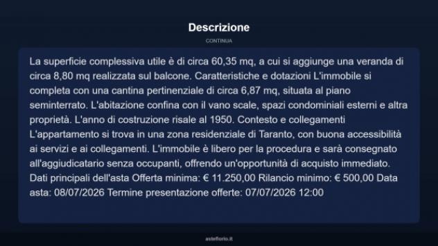 Immobile in asta di 84 m² in vendita a Taranto - Foto 5