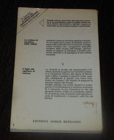 IL FIGLIO del capitano di ventura, DINO GUERNIERI, EDITRICE JANUS BERGAMO 1967. - Foto 5