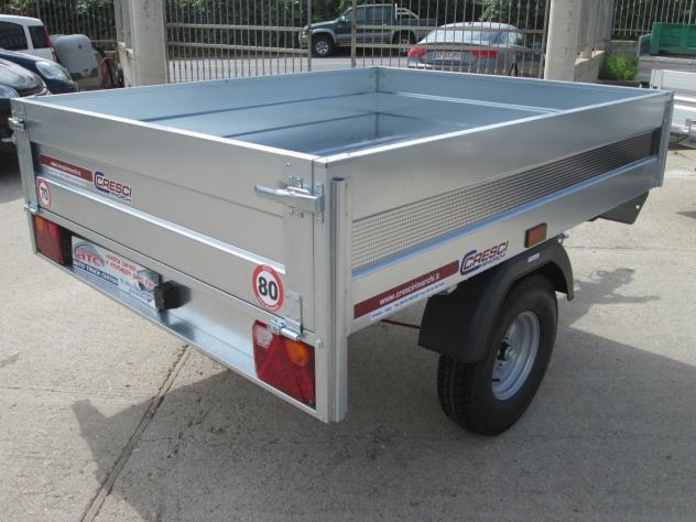 Rimorchio Cresci A6 750/600 Kg cm175x141x36H con freni - Foto 5