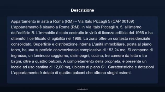 Immobile in asta di 153 m² con più di 5 locali in vendita a Roma - Foto 5