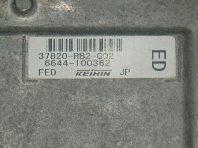 37820RB2G02 ECU CENTRALINA HONDA JAZZ 1.2 37820-RB2-G02 6644-100362 - Foto 2