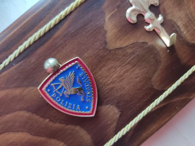 Portacalendari POLIZIA STRADALE Porta Calendario P.S. QUESTURA Metallo Legno Mas - Foto 7