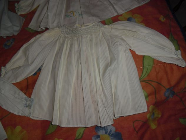 vestine neonato ricamate a mano punto smock - Foto 8