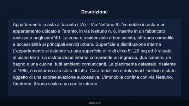 Immobile in asta di 51 m² in vendita a Taranto - Foto 3