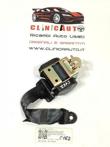 CINTURA DI SICUREZZA POSTERIORE SX DACIA Duster 1° Serie 751262 K9K896 (1017)