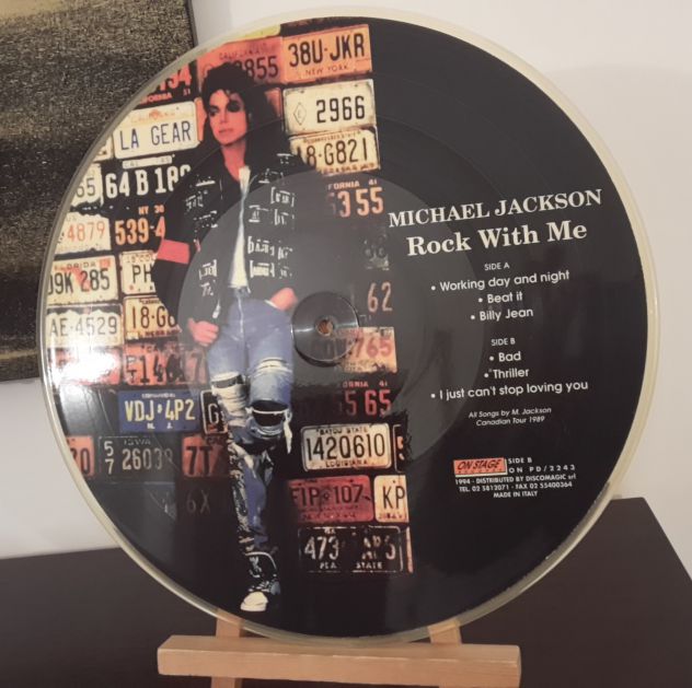 MICHAEL JACKSON, Rock With Me, PICTURE DISC, ON STAGE RECORDS 1994. - Foto 4