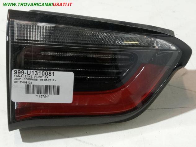 FANALE INT. POST. SX 999-U1310081 Parti elettriche  Fanaleria  Fanali  Fanale int. post. s JEEP - COMPASS - 01-05-2017 -