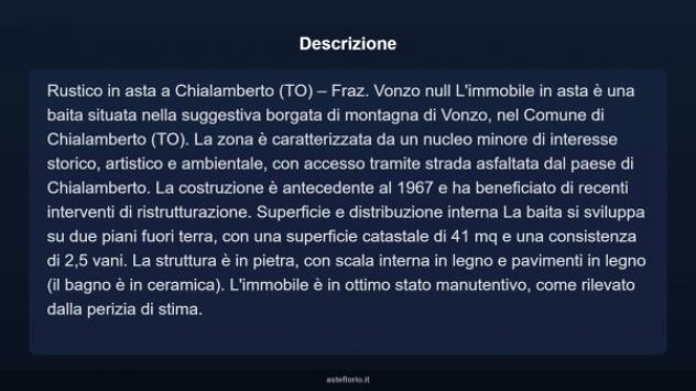 Immobile in asta di 41 m² in vendita a Chialamberto - Foto 4