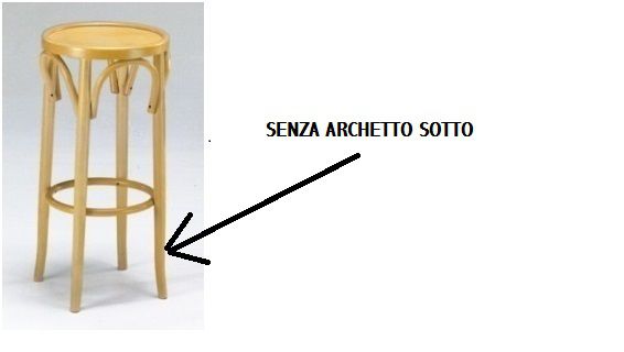 Sgabello ristoranti bistrot Noce in legno massello di faggi