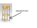 Sgabello ristoranti bistrot Noce in legno massello di faggi