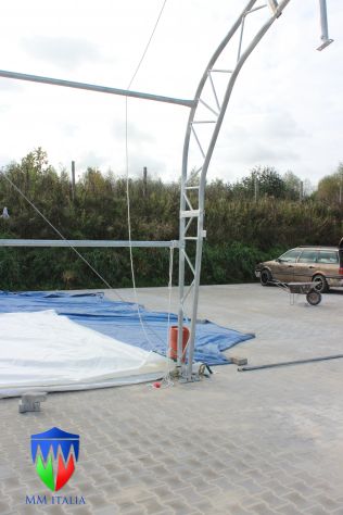 TENDOSTRUTTURA TELAIO A TRALICCIO 12 X 21 X 4,0 LAT. 6,4 CENTR. PVC 650 GR. MQ. - Foto 10