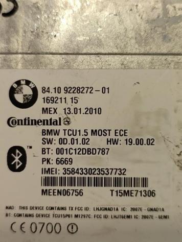 CENTRALINA BLUETOOTH TELEFONO BMW Serie 5 F10 8410 9228272 (10) - Foto 2