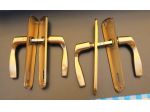 N° 2 MANIGLIE PER PORTE INTERNE IN ALLUMINIO USATE -