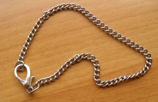 BRACCIALETTO IN ACCIAIO INOX SOLO LA CHIUSURA IN ARGENTO USATO - - Foto 3