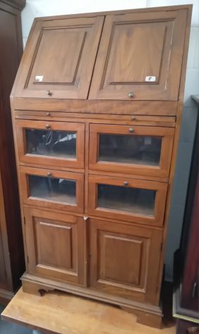 MOBILE PASTAIA CASSETTIERA DA NEGOZIO ANTIQUARIATO COSTRUITA in NOCE MASSICCIO - Foto 3
