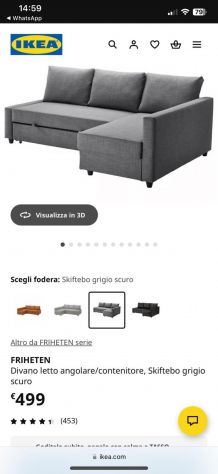 Divano letto ad angolo con contenitore - Foto 3