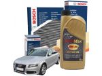 Kit Tagliando Bosch 5 litri Olio Motore Speed Max 5w30 per Audi A4