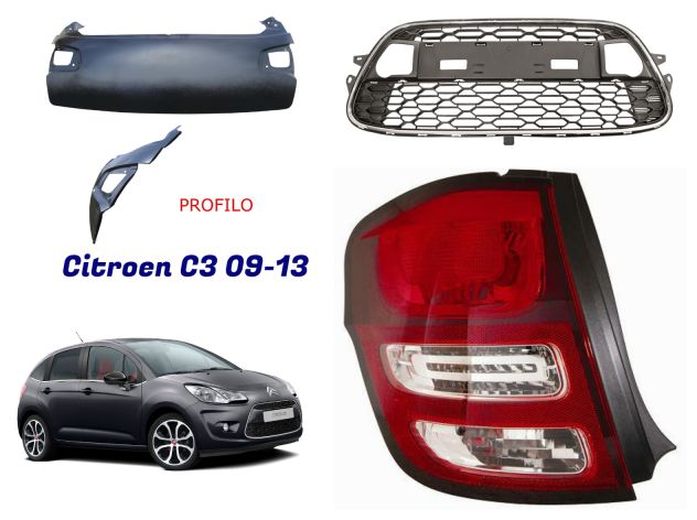Citroen C3 frontale paraurti fanale 2009>13