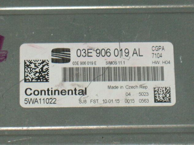 03E906019AL ECU VW SEAT IBIZA 1.2 03E906019AL 5WA11022 SIMOS11.1 - Foto 4