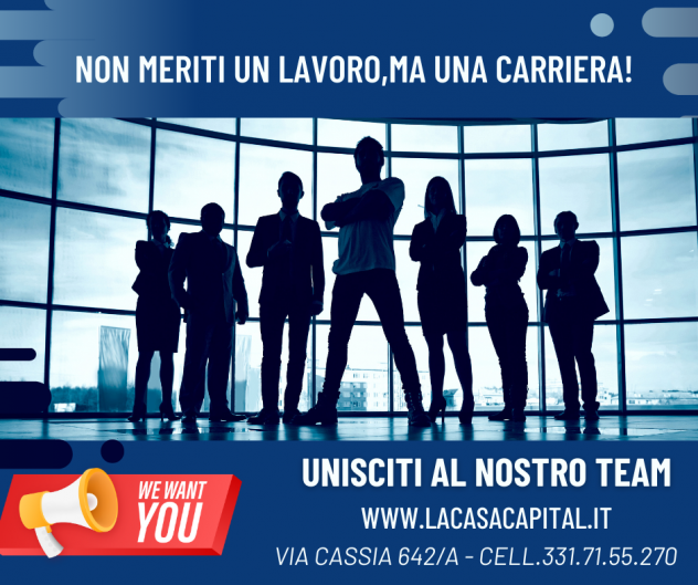 RICERCHIAMO AGENTI IMMOBILIARI - ZONA CASSIA/TOMBA DI NERONE
