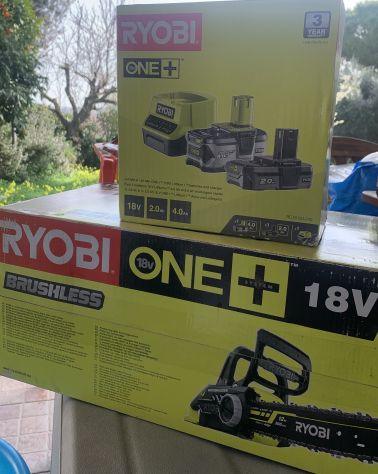 MOTOSEGA RYOBI 18V + 2 BATTERIE + CARICATORE - Foto 4