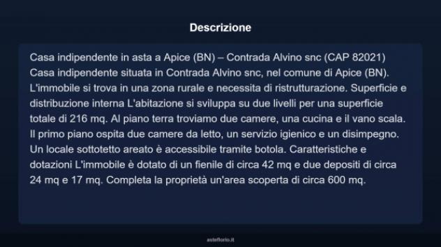 Immobile in asta di 216 m² con più di 5 locali in vendita a Apice - Foto 3