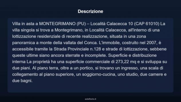 Immobile in asta di 273 m² con più di 5 locali e box auto in vendita a Monte Cerignone - Foto 3