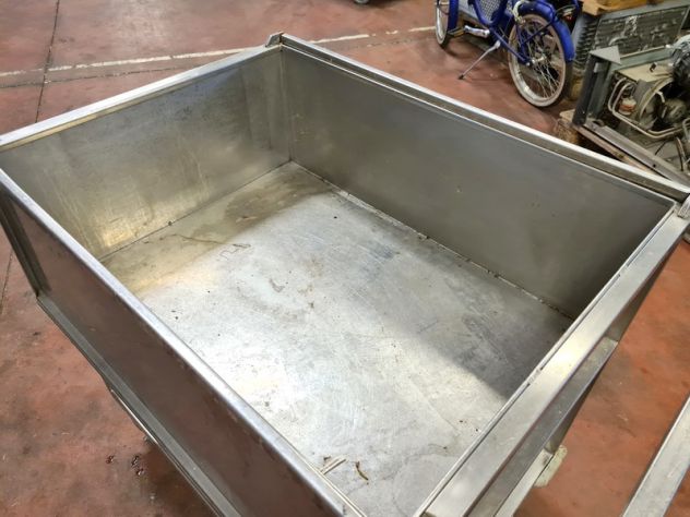 carrello inox per sbarazzo stoviglieria usato - Foto 4