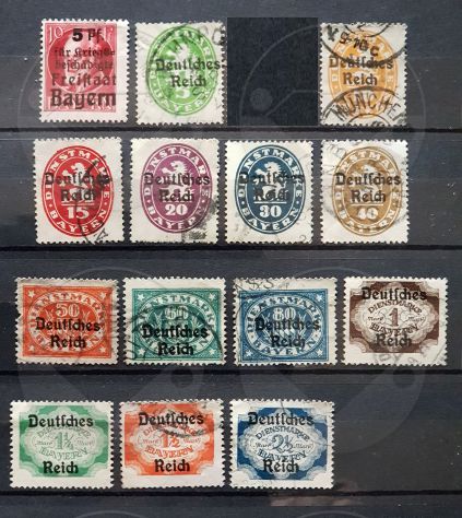 BAVIERA 1881-1920 Lotto di 91 francobolli - Foto 5