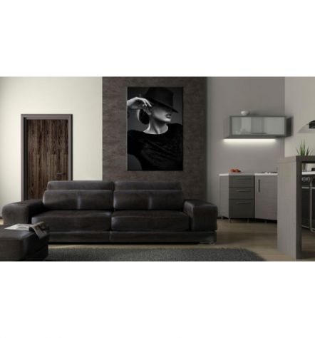 Quadro Donna Elegante Col Cappello Nero - ARREDALACASA - Foto 2