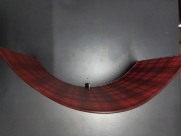 Applique da parete rossa e nera in vetro - Foto 3