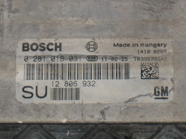 0281018031 ECU SAAB CAPTIVA 1.9 0281018031 EDC16C39-6.23 EDC16C39 12806932 - Foto 2