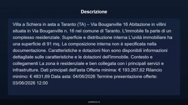 Immobile in asta di 91 m², box auto in vendita a Taranto - Foto 13