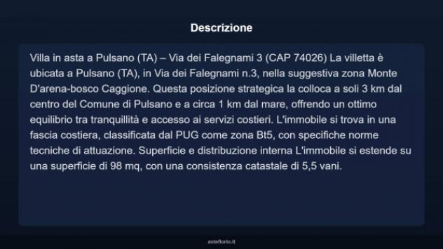 Immobile in asta di 98 m² in vendita a Pulsano - Foto 3