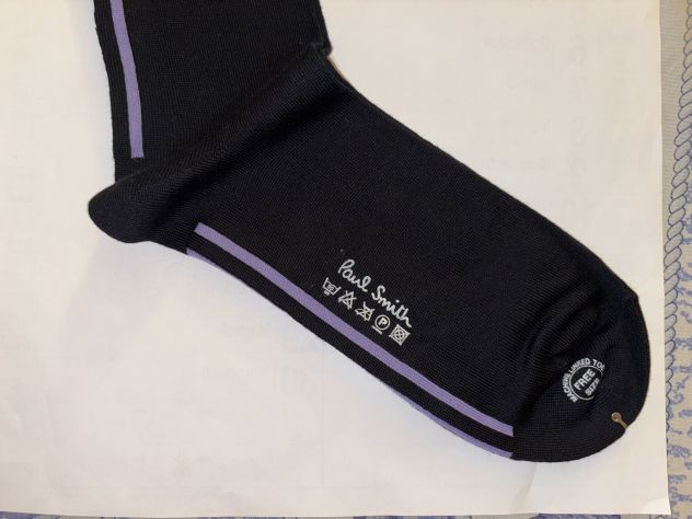 CALZE NUOVE DA UOMO FIRMATE ORIGINALI PAUL SMITH,MADE IN ITALY,IN COTONE - Foto 6