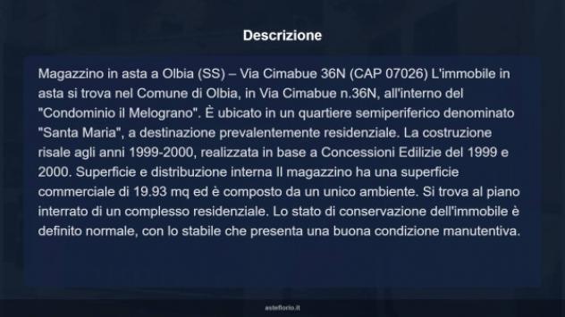 Immobile in asta di 19 m² in vendita a Olbia - Foto 9