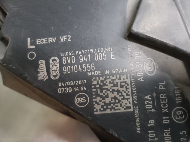 FARO ANTERIORE SX A3 2017 XENON 8V0941005E - Foto 3