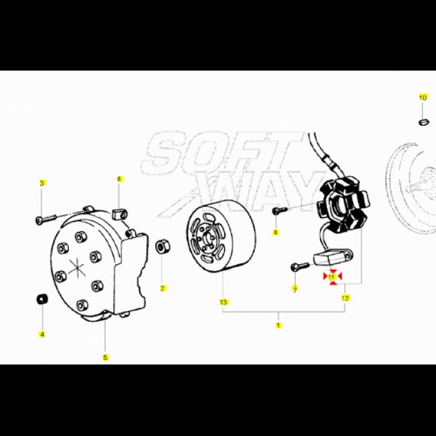 Pick up statore per scooter Piaggio 50 iniezione - 831443 - Foto 3