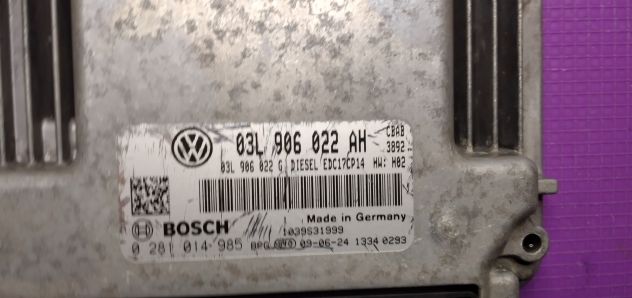 CENTRALINA MOTORE VOLKSWAGEN GOLF 2.0 TDI BOSCH 0 281 014 985, 0281014985, 03L 9 - Foto 2