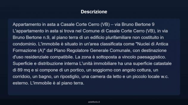 Immobile in asta di 89 m² in vendita a Casale Corte Cerro - Foto 3