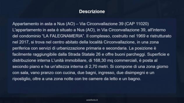 Immobile in asta di 168 m² con più di 5 locali in vendita a Nus - Foto 9
