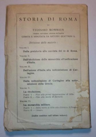 Libro "Storia di Roma" di T. Mommsen - 1936 Aequa - Foto 3
