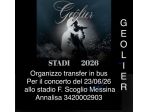 Transfer in bus per il concerto di Geolier 23/06/26 stadio S Filippo Messina